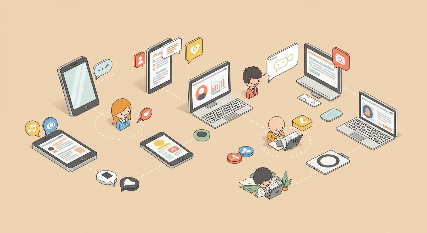 多様化する顧客接点のイメージ図